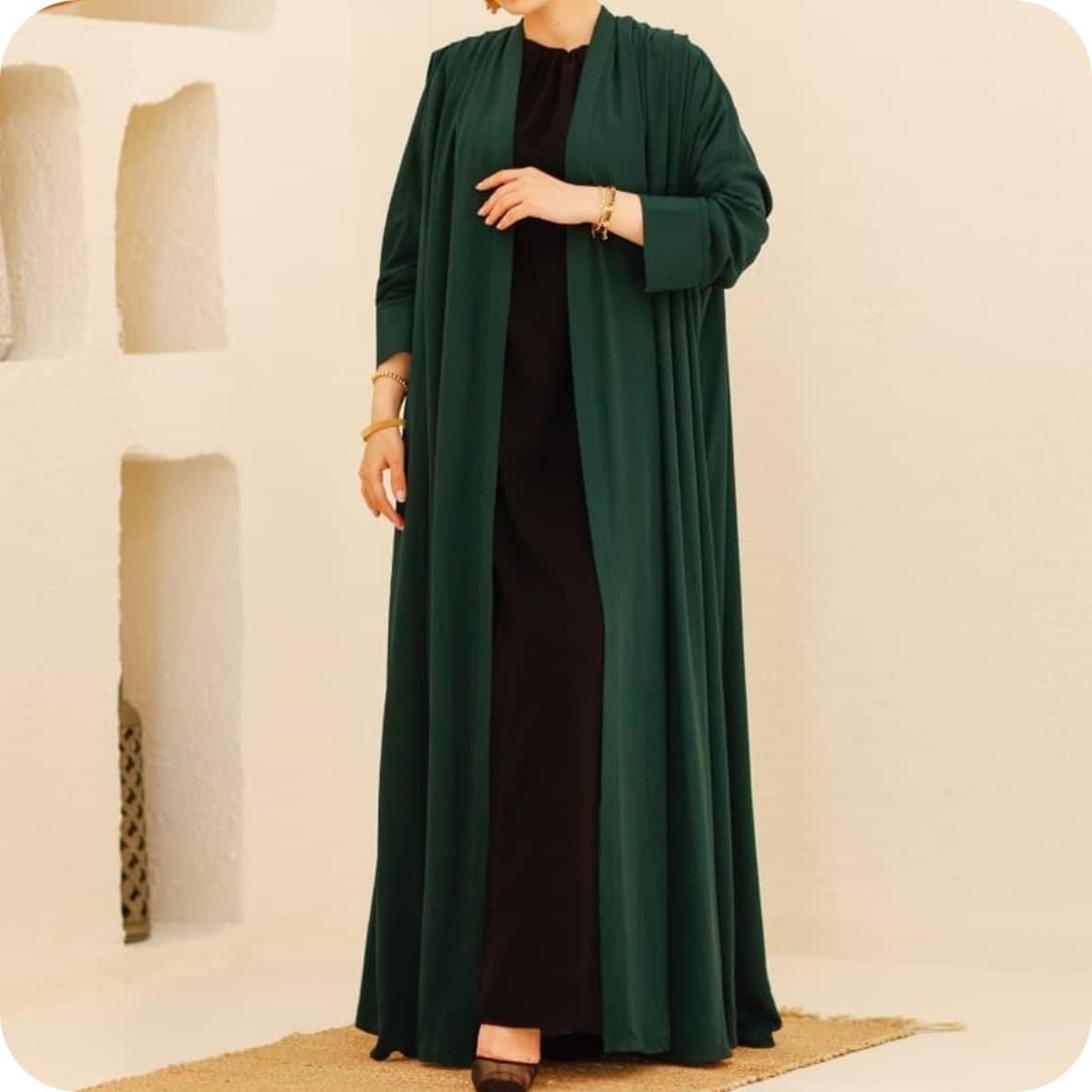 Free Size Pleated Abaya